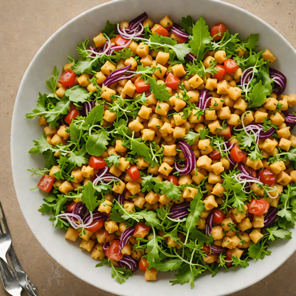 Quantum Computing-Inspired Layered Mediterranean Chickpea Salad
