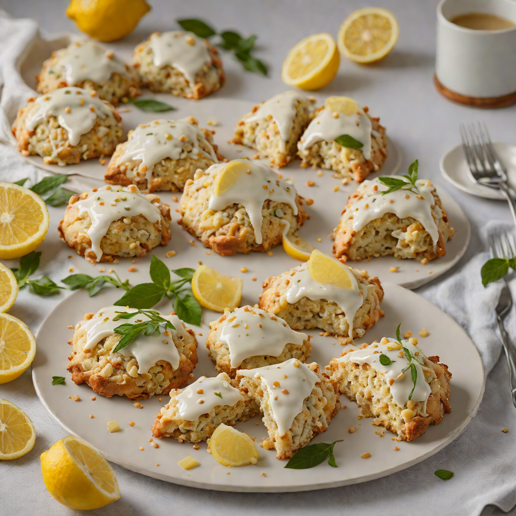 Wattleseed and Macadamia Scones with Lemon Mytle Glaze