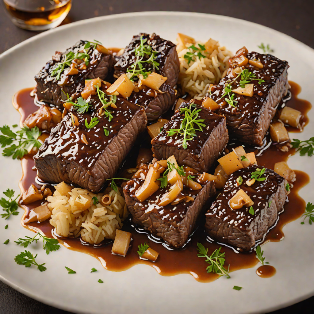 Whiskey-Glazed Braised Short Ribs with Caramelized Onions