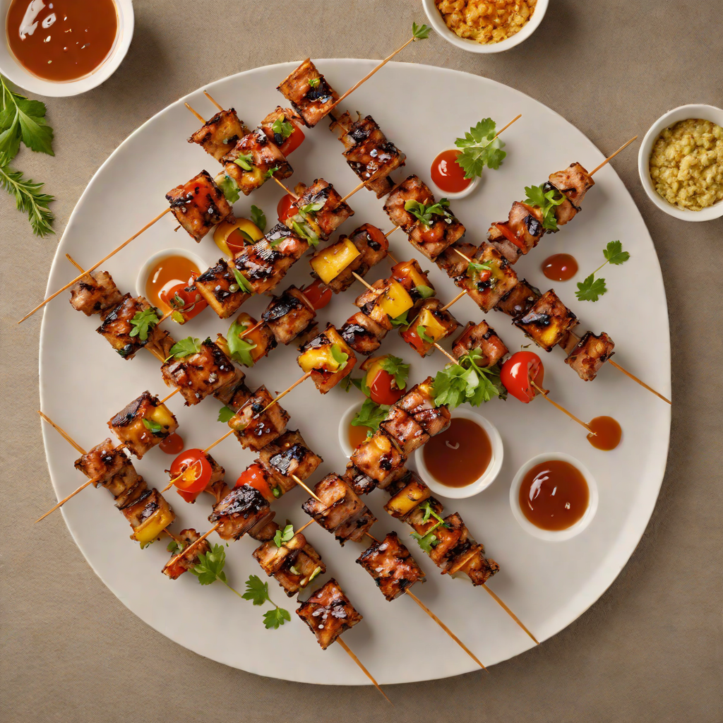 Grilled Longaniza Skewers with Spiced Vinegar Dipping Sauce