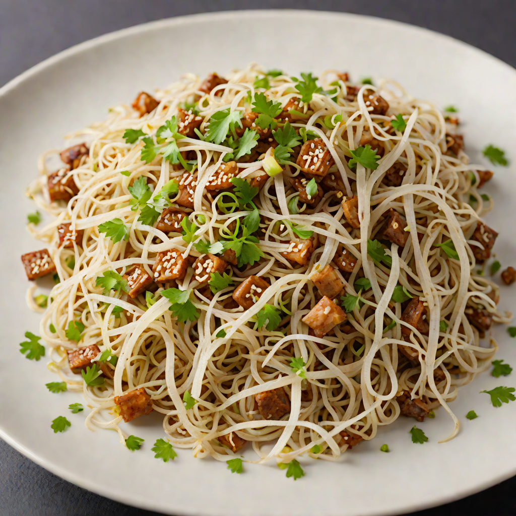 Sautéed Mung Bean Sprouts with Garlic and Bagoong