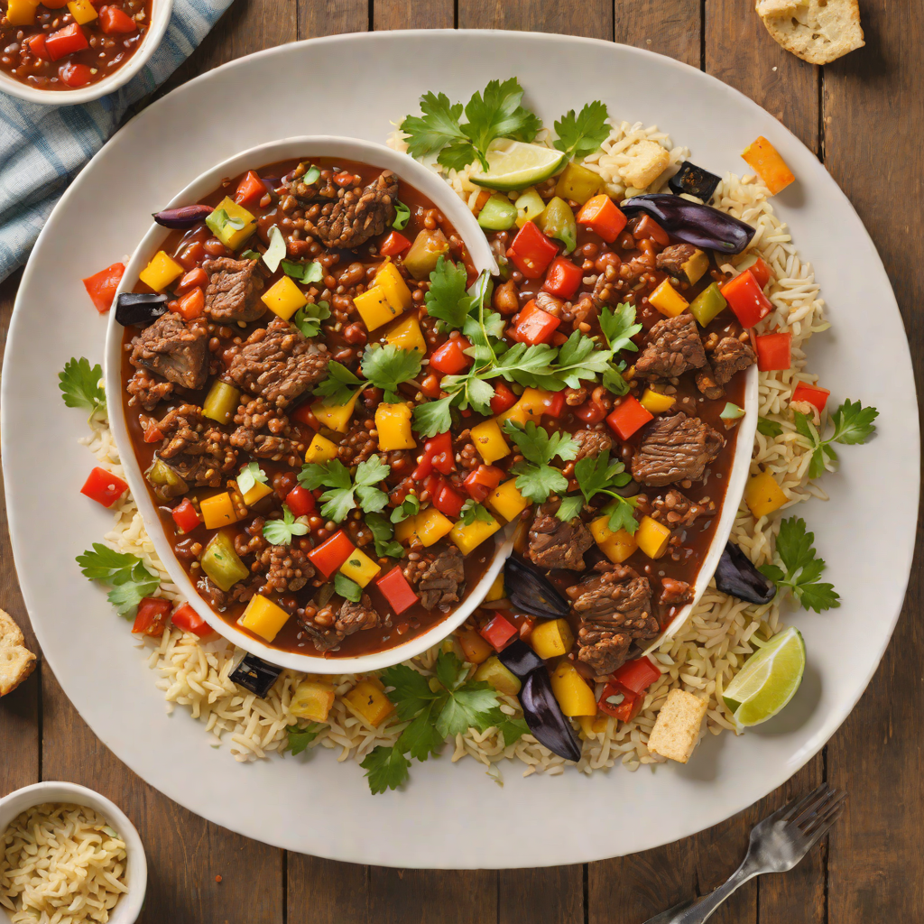 Denver-Style Bison Chili with Roasted Vegetables