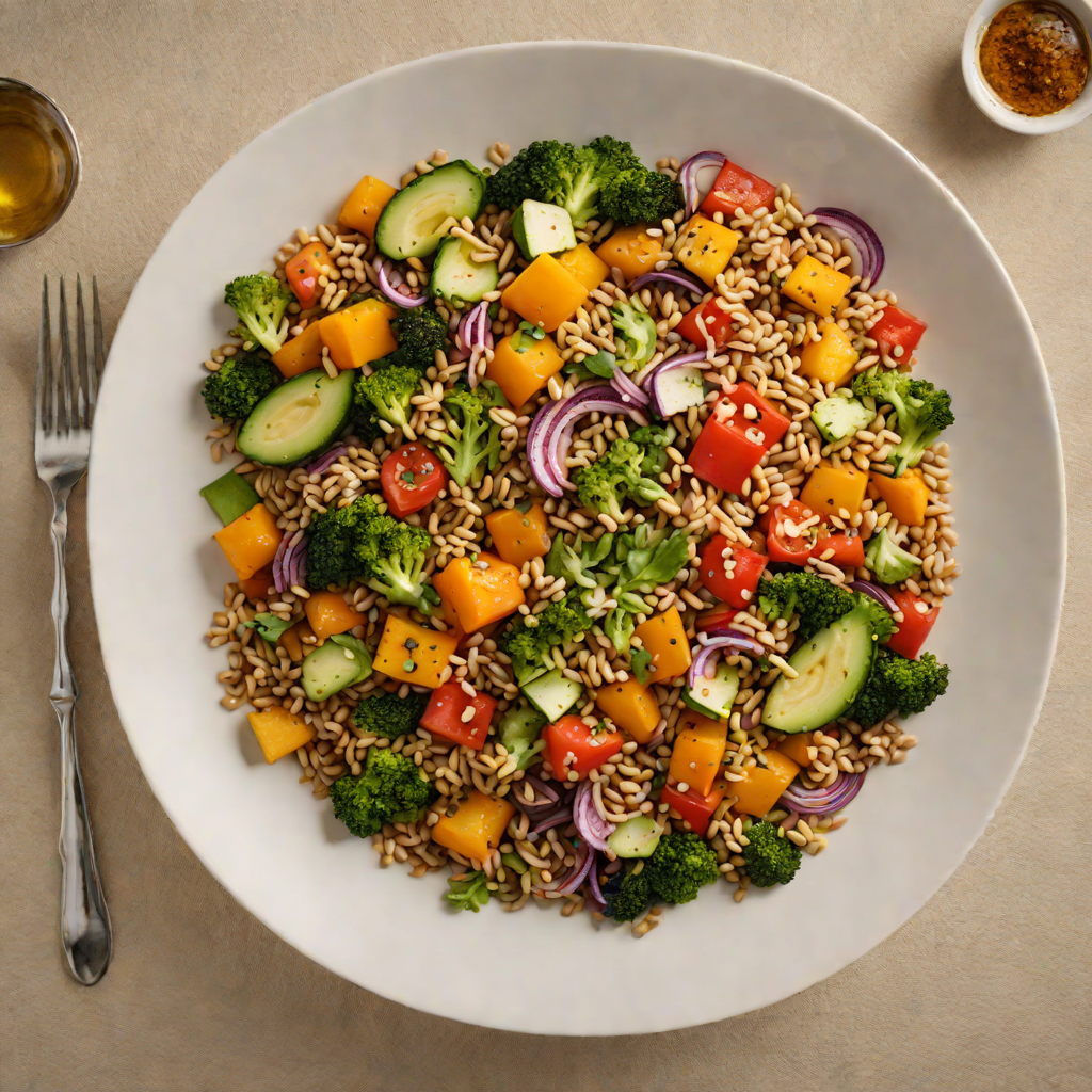 Offline Map-Inspired Roasted Vegetable Grain Bowl