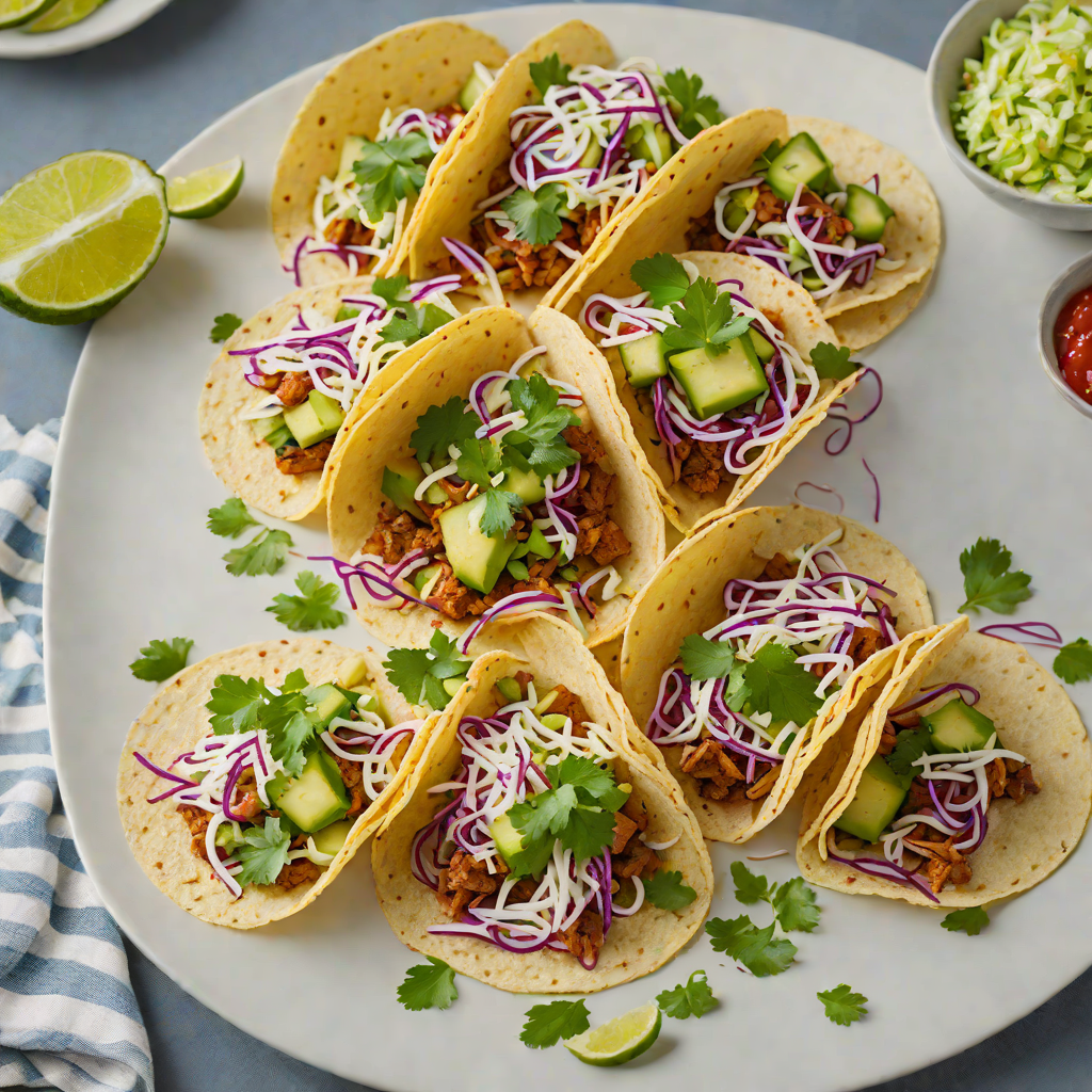 Layered Beef Tacos with Cilantro Lime Slaw