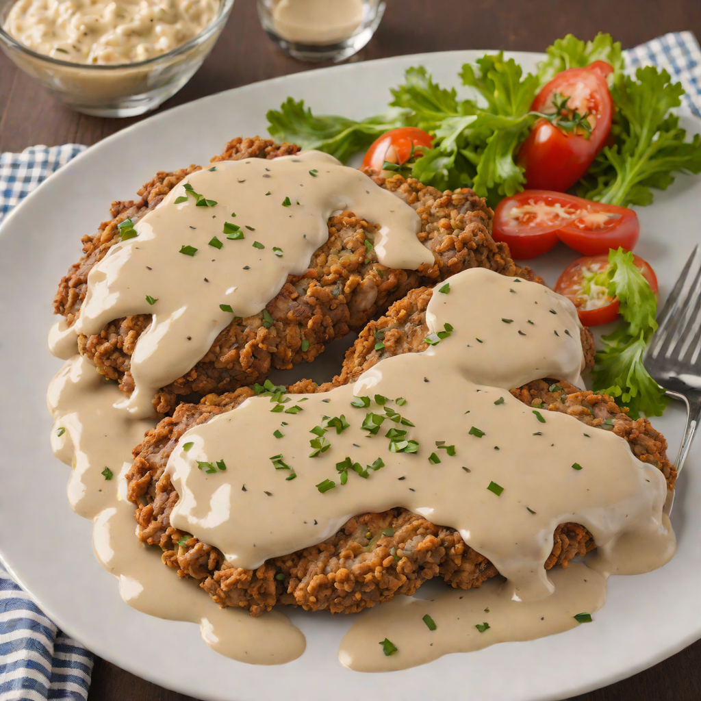 Country Fried Steak with Creamy Pepper Gravy