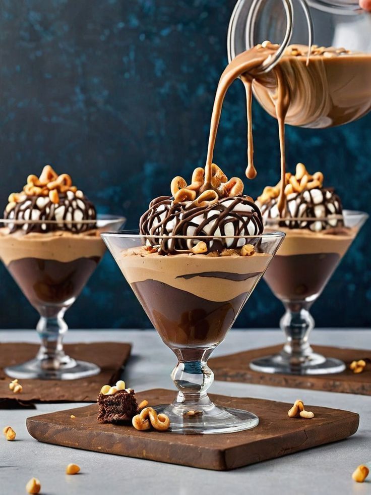 Quantum-Inspired Layered Chocolate Mousse with Wave-Particle Crunch