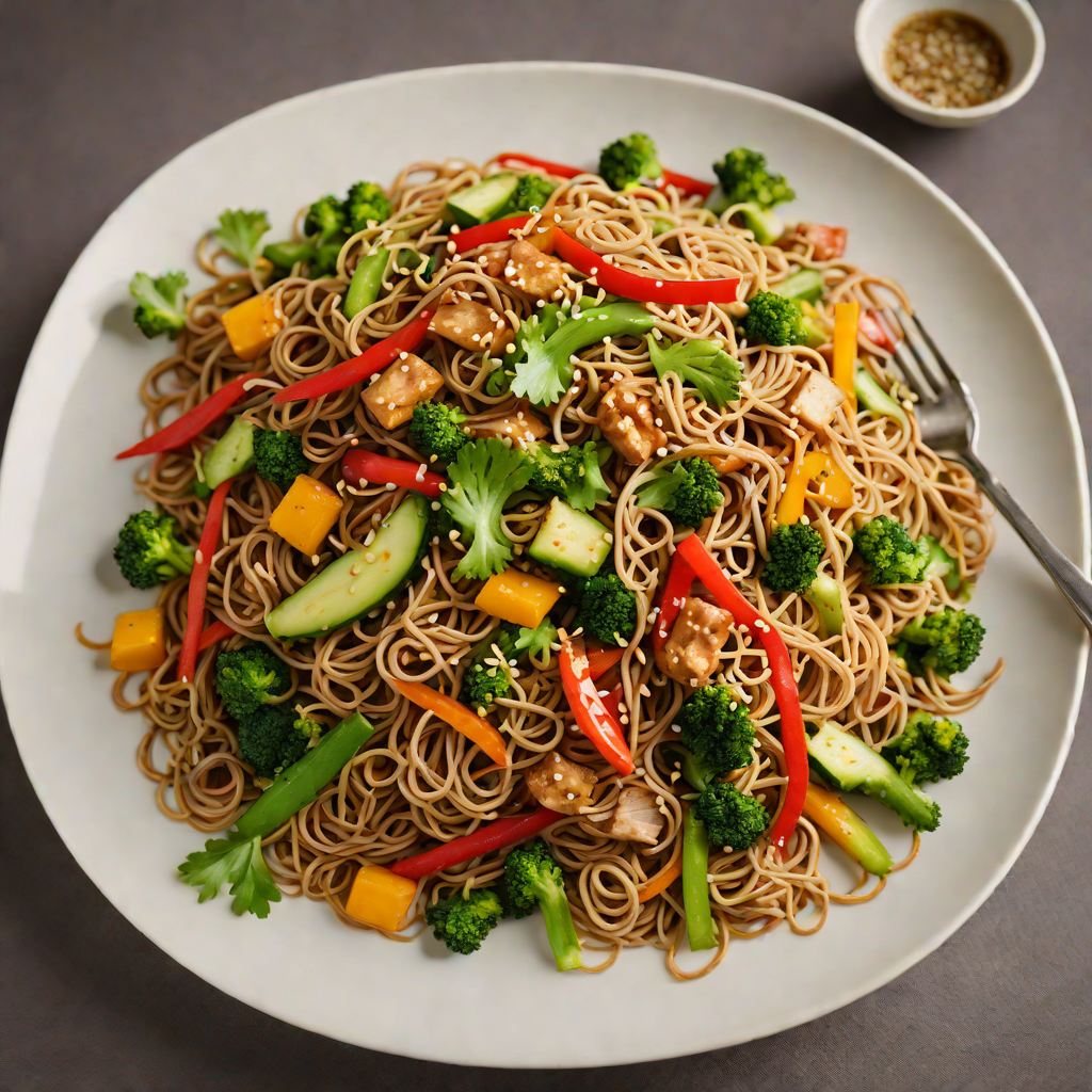 Quantum Computing-Inspired Layered Vegetable Stir Fry with Soba Noodles