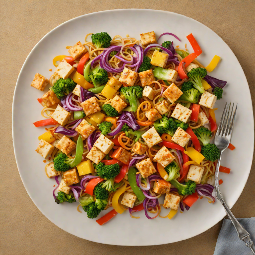 Tofu Stir Fry with Rainbow Vegetables