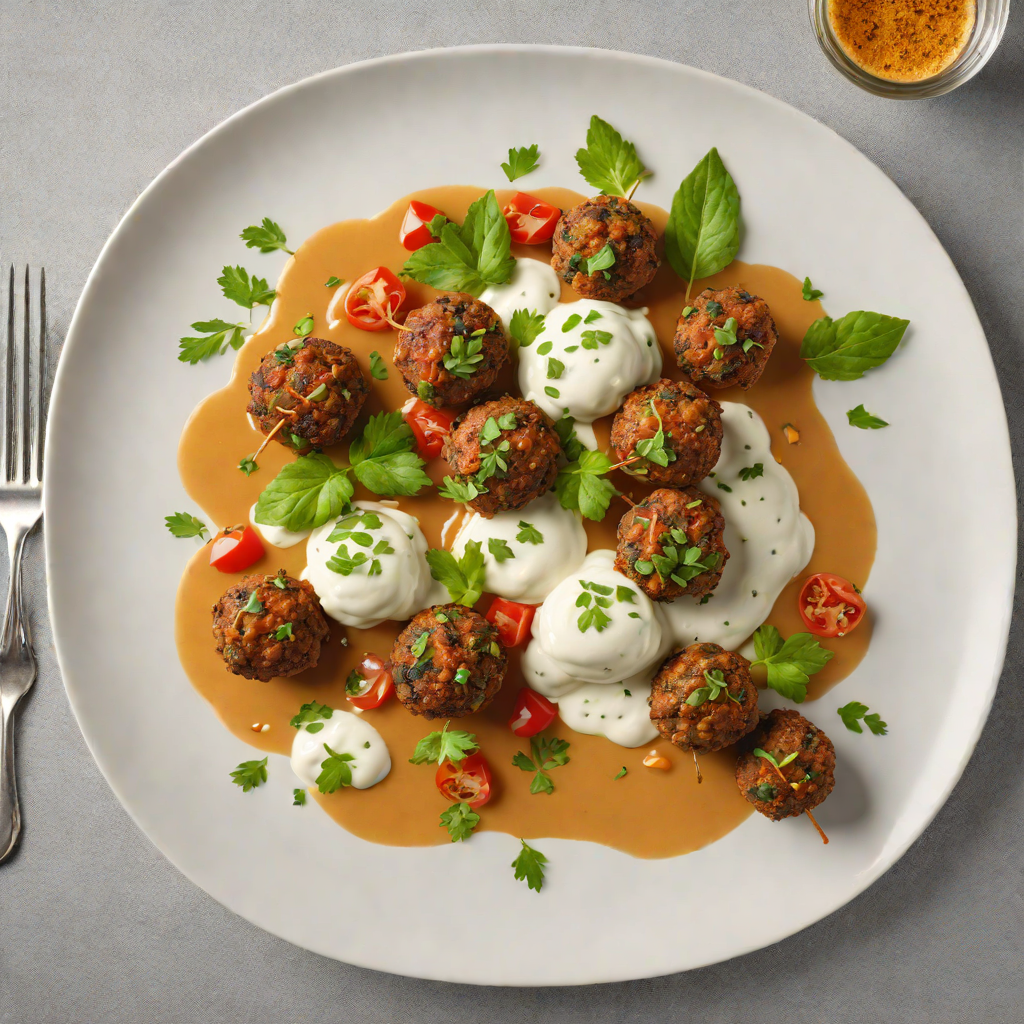 Quantum Mechanics Spiced Lamb Kofta with Herb Yogurt Sauce