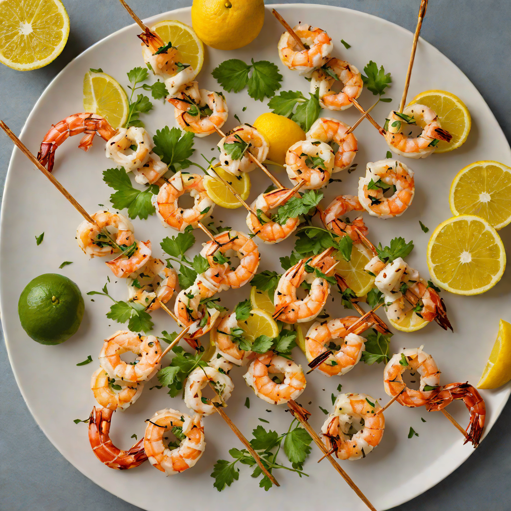 Entangled Citrus and Herb Grilled Shrimp Skewers