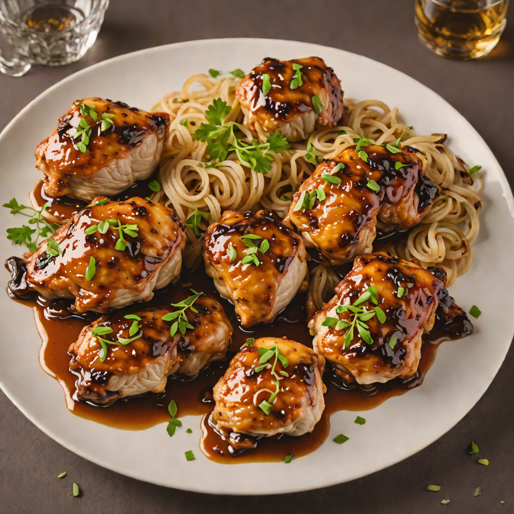 Whiskey-Glazed Chicken Thighs with Caramelized Onions