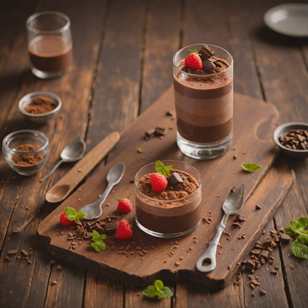 Quantum Teleportation-Inspired Layered Chocolate Mousse