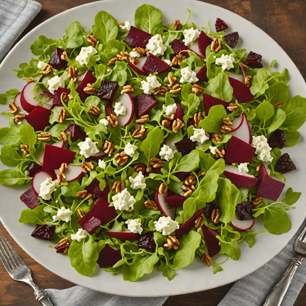 Fort Collins-Inspired Beet & Goat Cheese Salad with Candied Walnuts