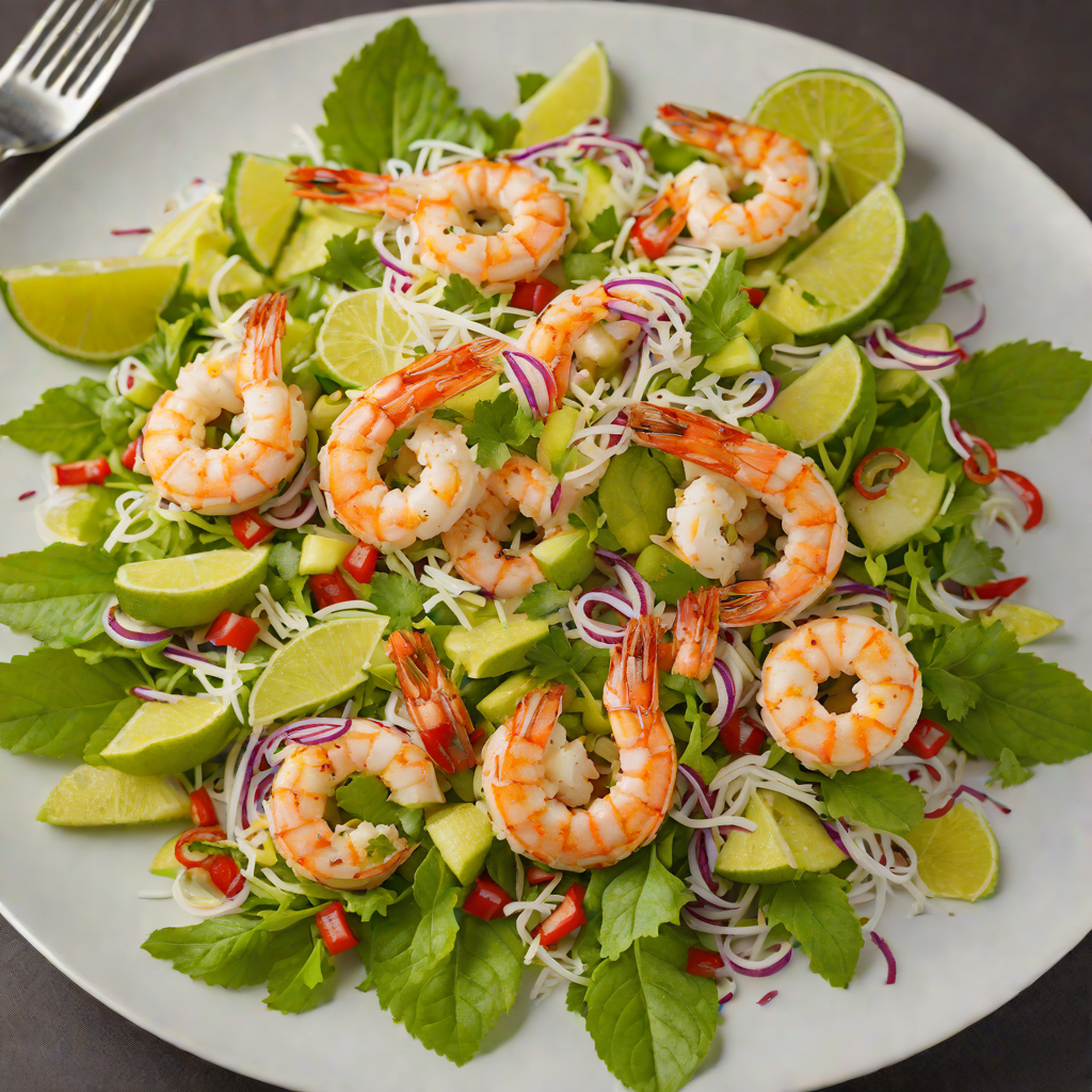 Coconut-Lime Tiki Shrimp Salad