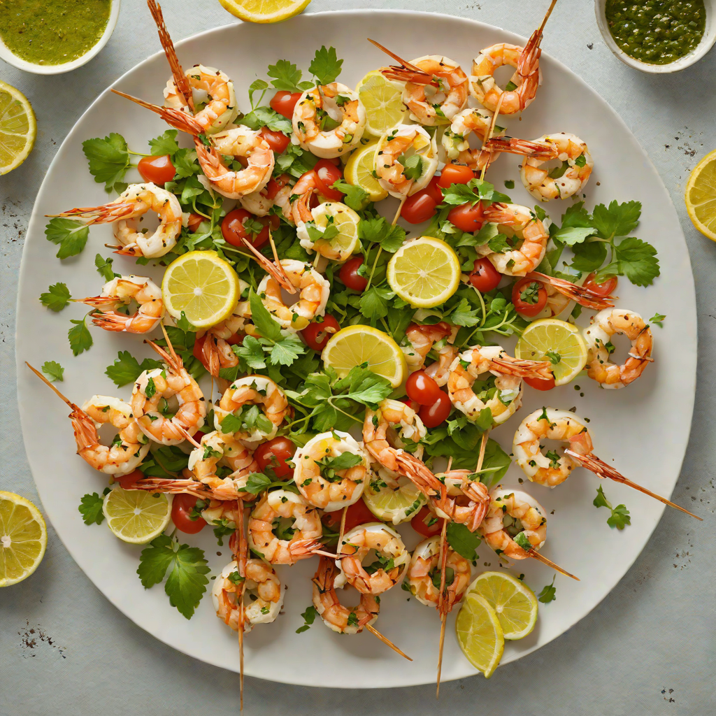 Citrus-Marinated Grilled Shrimp Skewers with Summer Herb Salsa