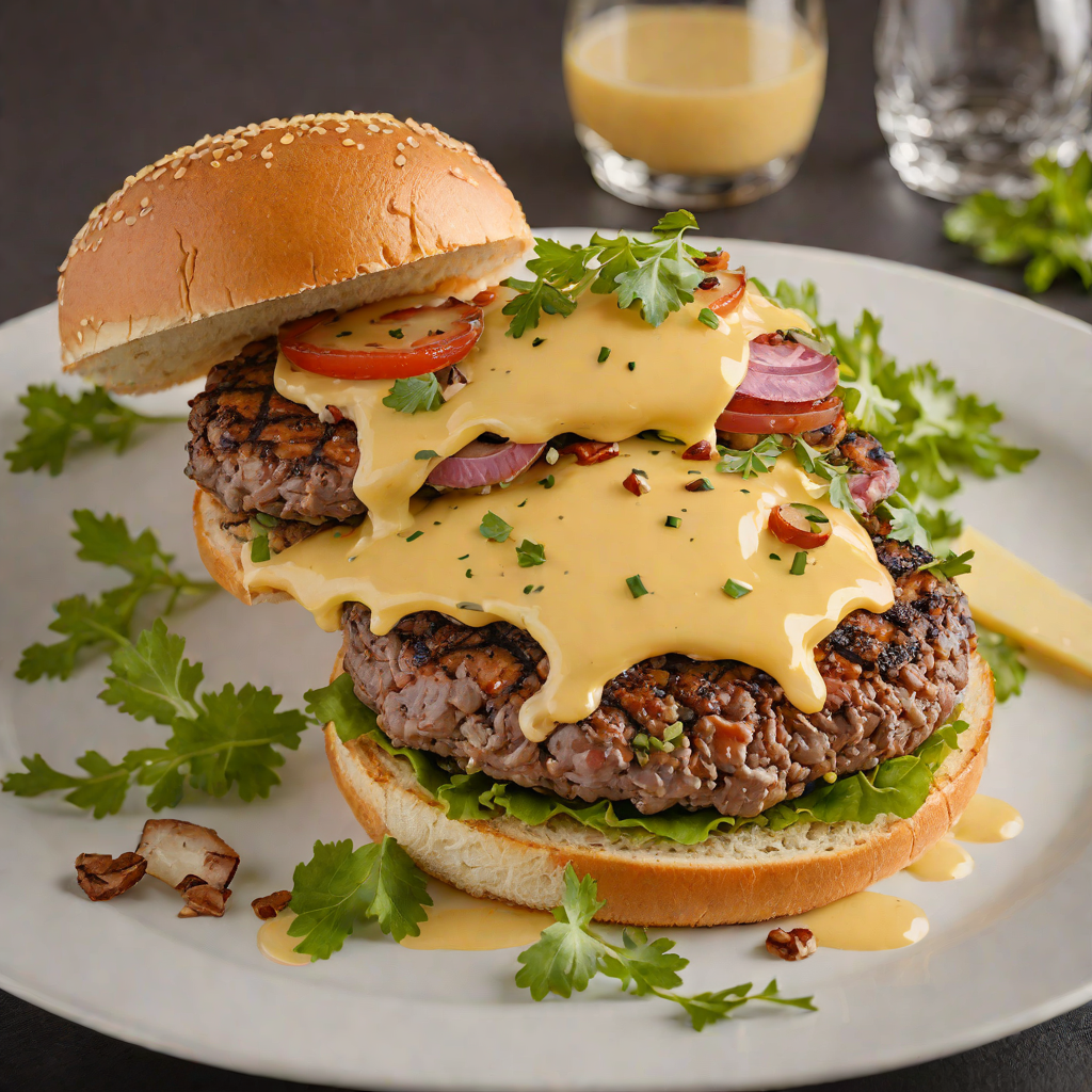 Denver-Inspired Grilled Bison Burger with Smoked Gouda