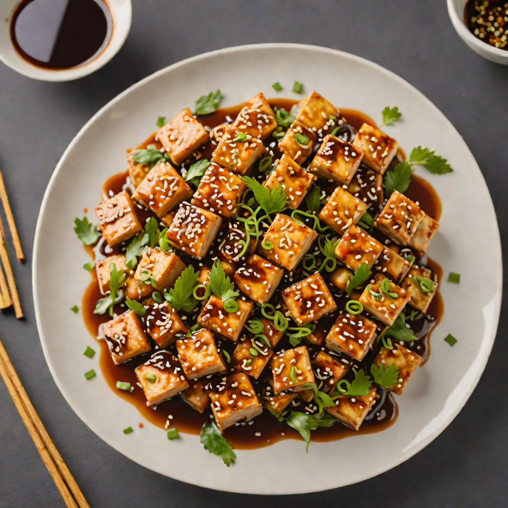 Stir-Fried Tofu with Ginger, Scallion, and Soy Glaze