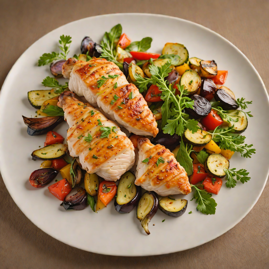 Pan-Seared Chicken with Seasonal Roasted Vegetables