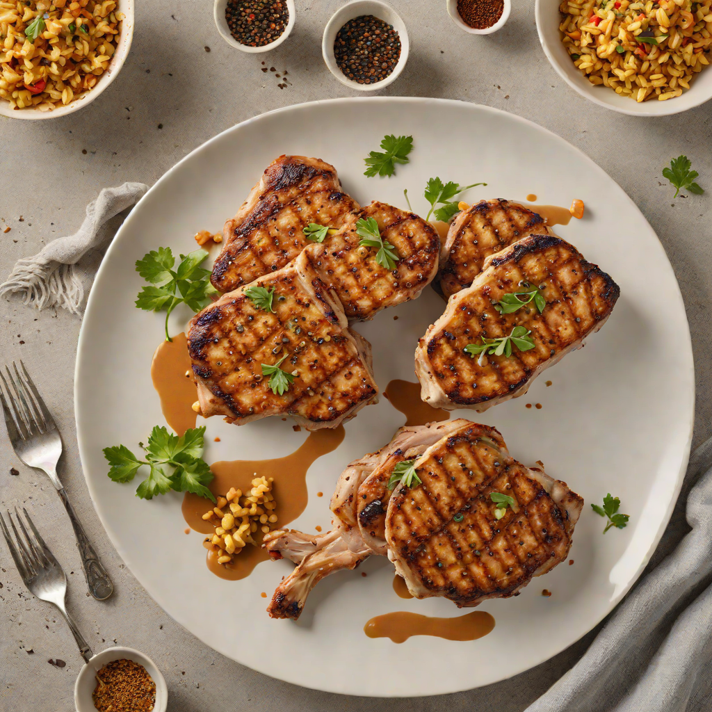 Pan-Seared Pork Chops with Spiced Concrete Rub
