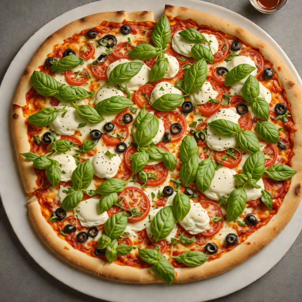 Partenope-Style Pizza with Imported Mozzarella and Fresh Basil