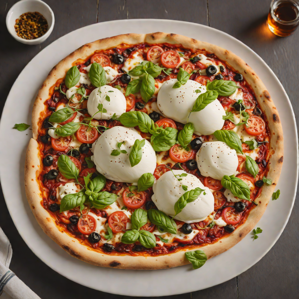 Wood-Fired Neapolitan-Style Pizza with Imported Burrata