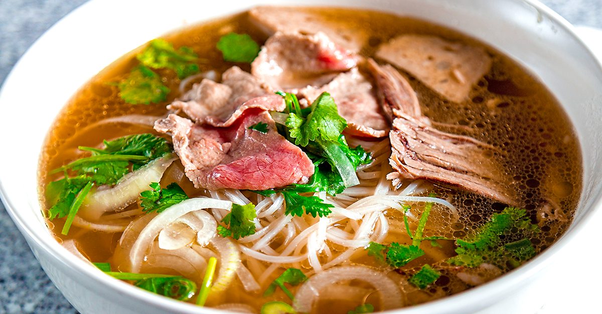 Pho-Inspired Beef Soup with Star Anise and Fresh Herbs