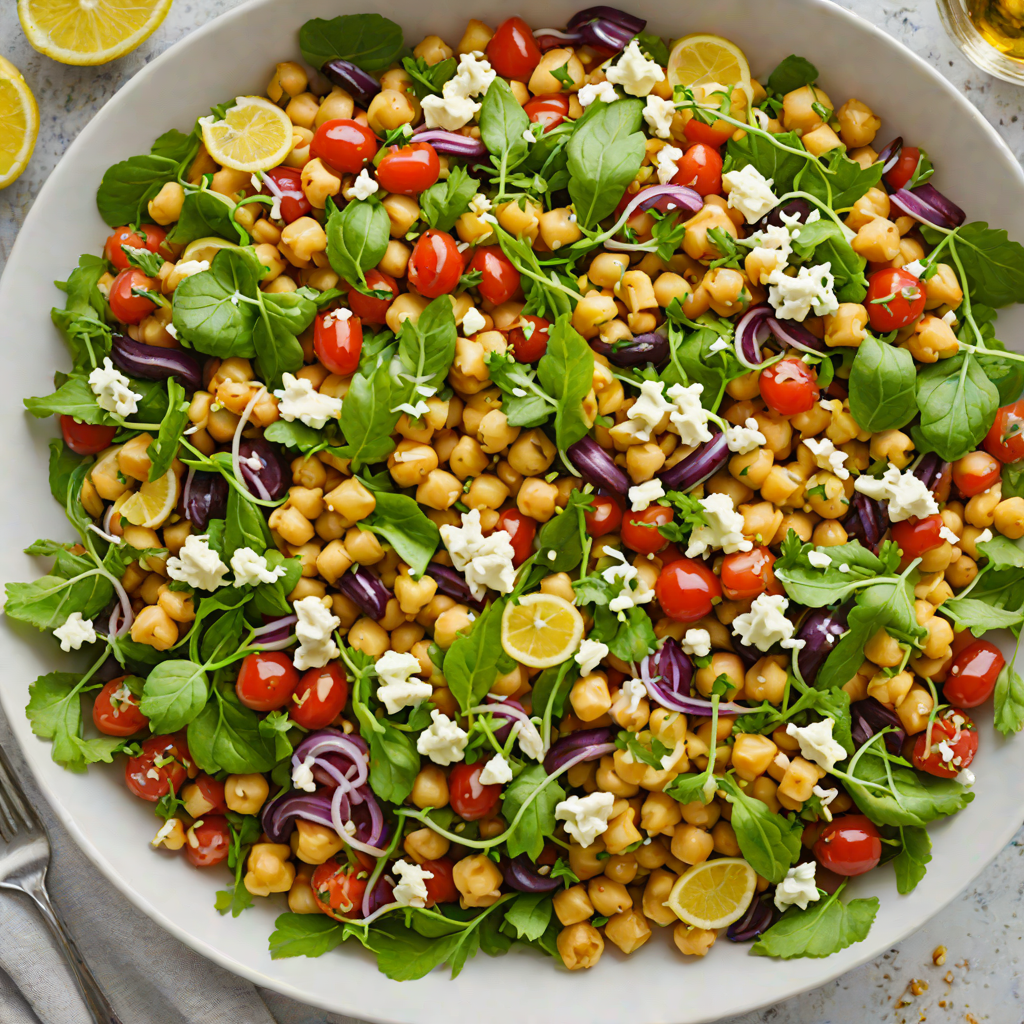 Sautéed Mediterranean Chickpea Salad with Lemon and Feta