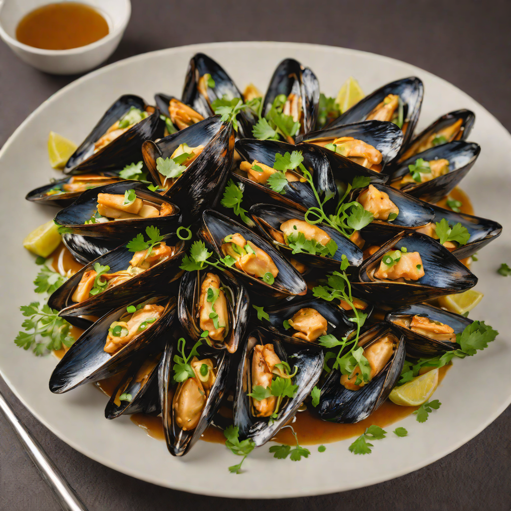 Sake-Steamed Mussels with Ginger and Scallions