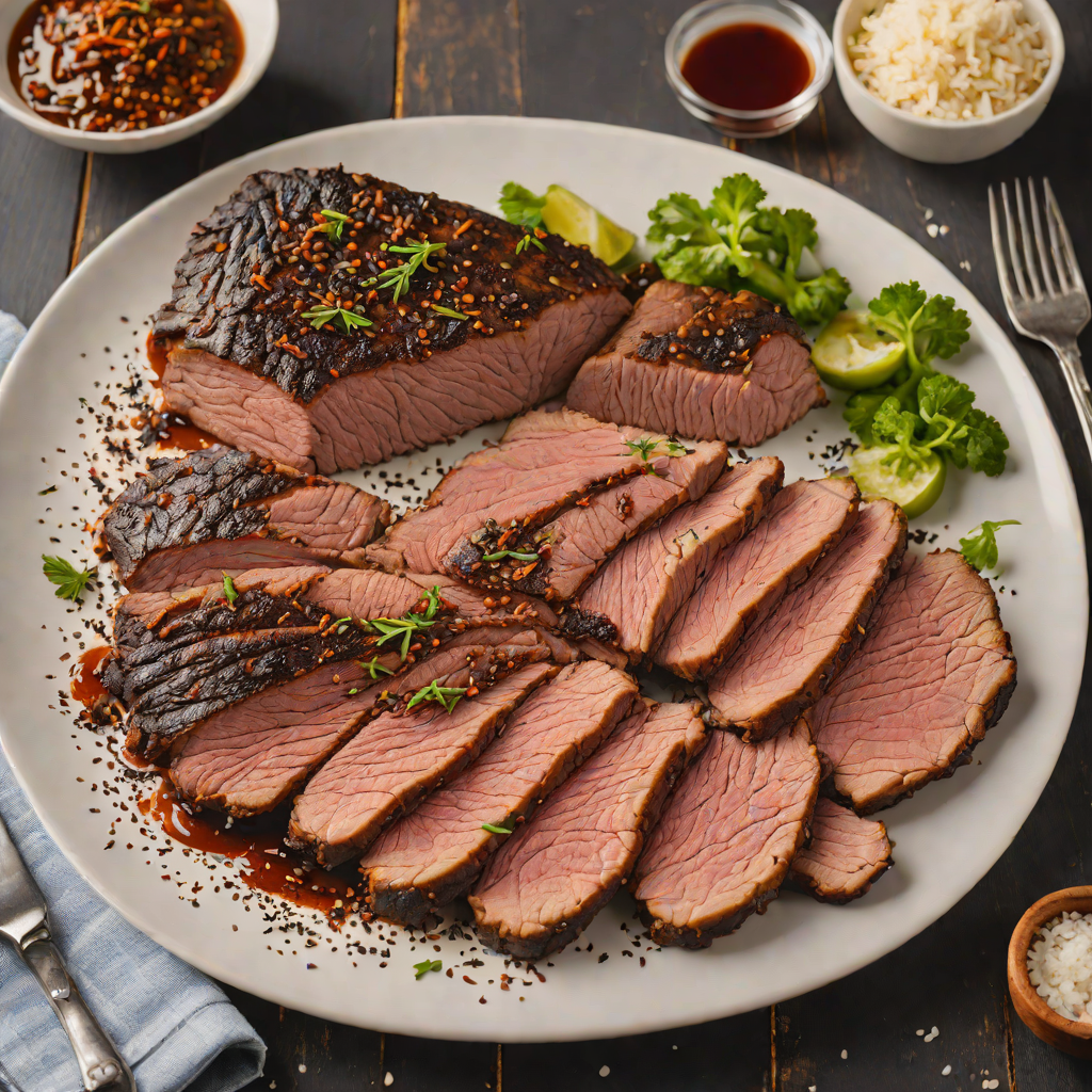 Slow-Smoked Texas Brisket with Black Pepper and Sea Salt Rub