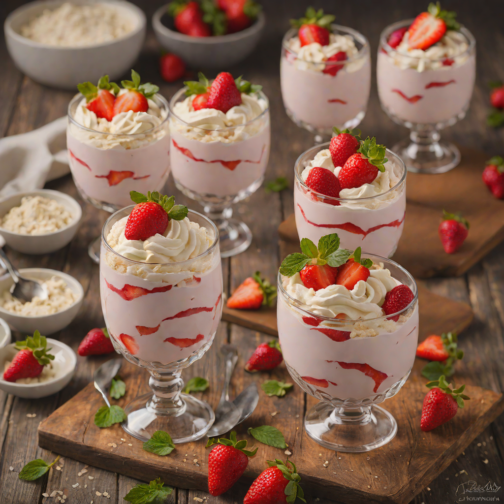 Whipped Strawberry Cream Parfaits