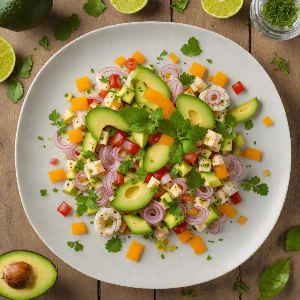 Herb-Infused Gin and Citrus Ceviche with Avocado