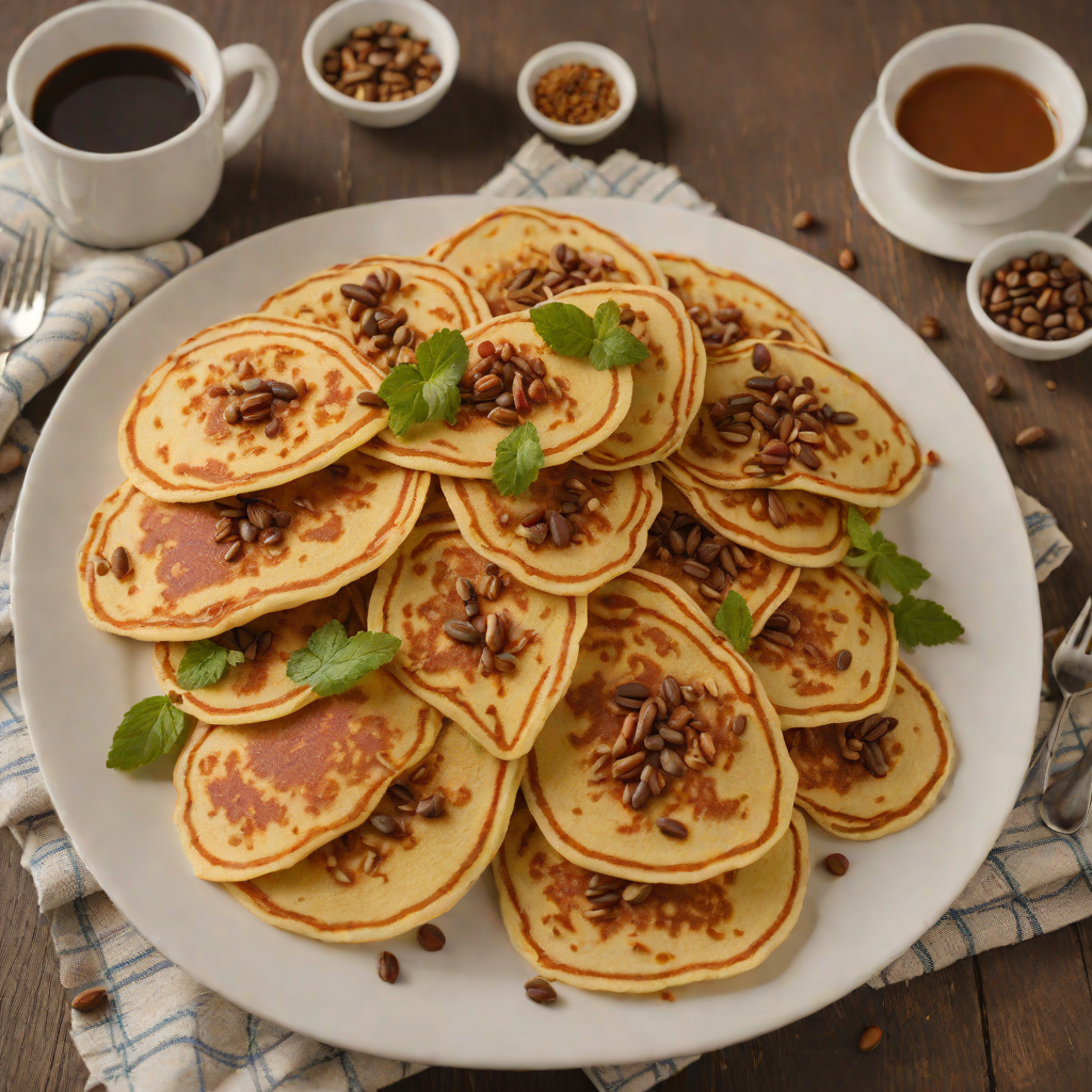 Ethiopian Atayef-Style Coffee Spice Pancakes