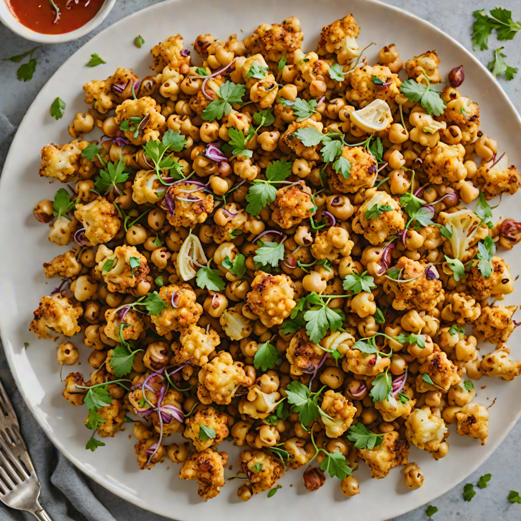 Sheet Pan Harissa-Spiced Roasted Cauliflower and Chickpeas
