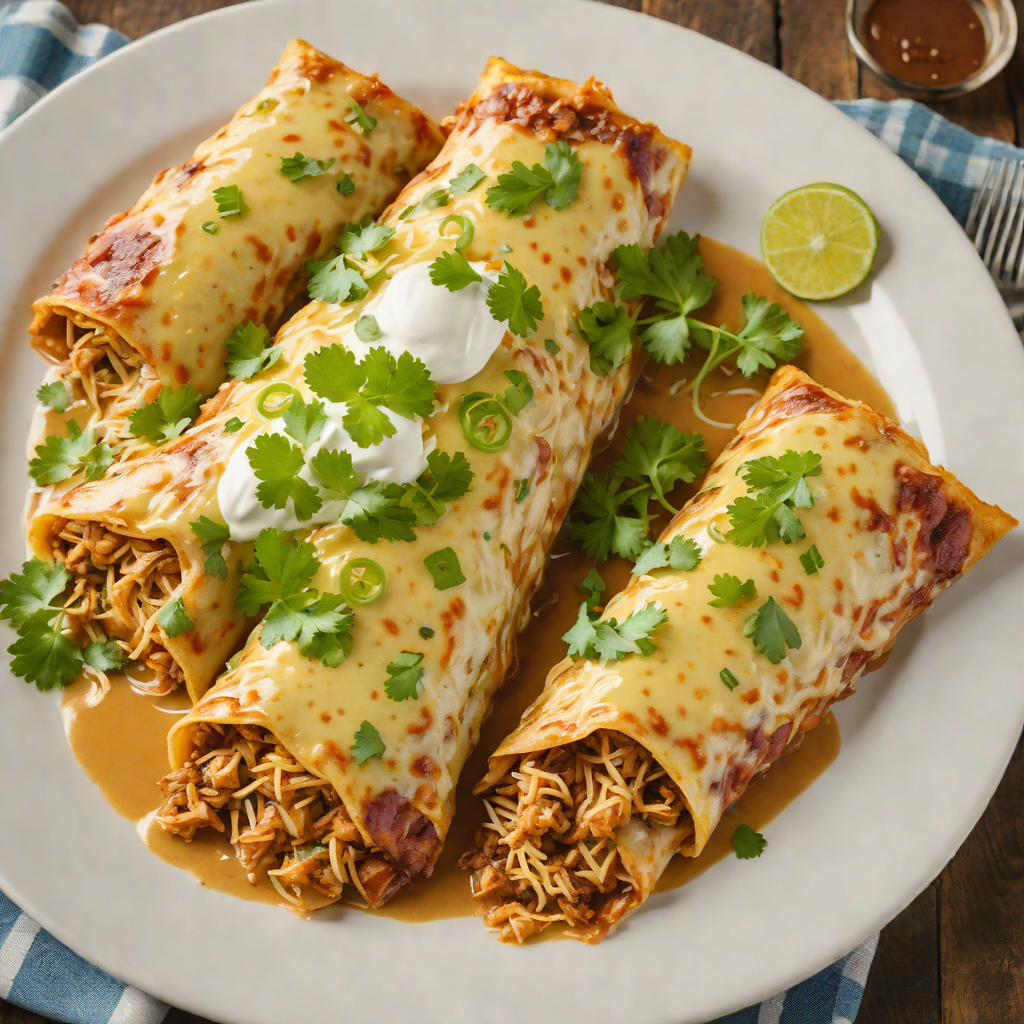 Denver-Inspired Green Chile Chicken Enchiladas