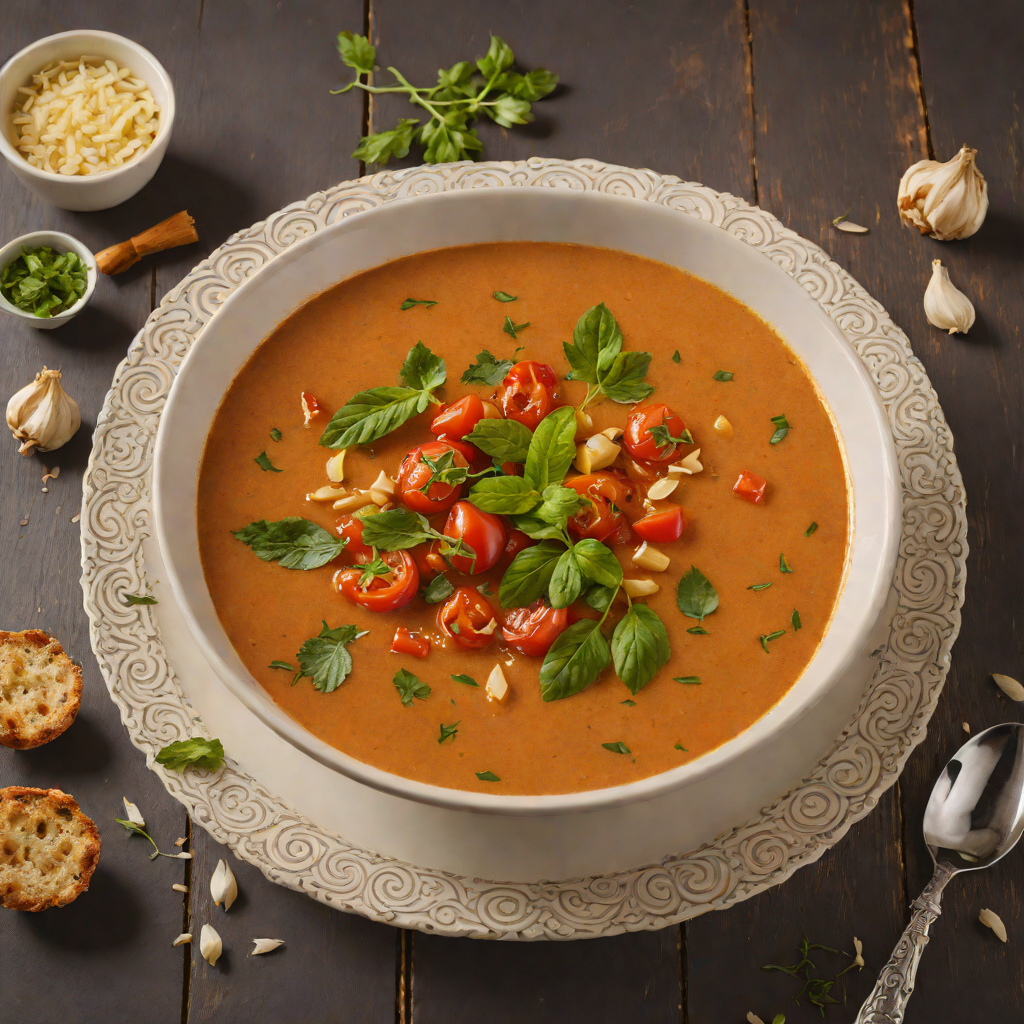 Herb-Roasted Tomato and Garlic Soup