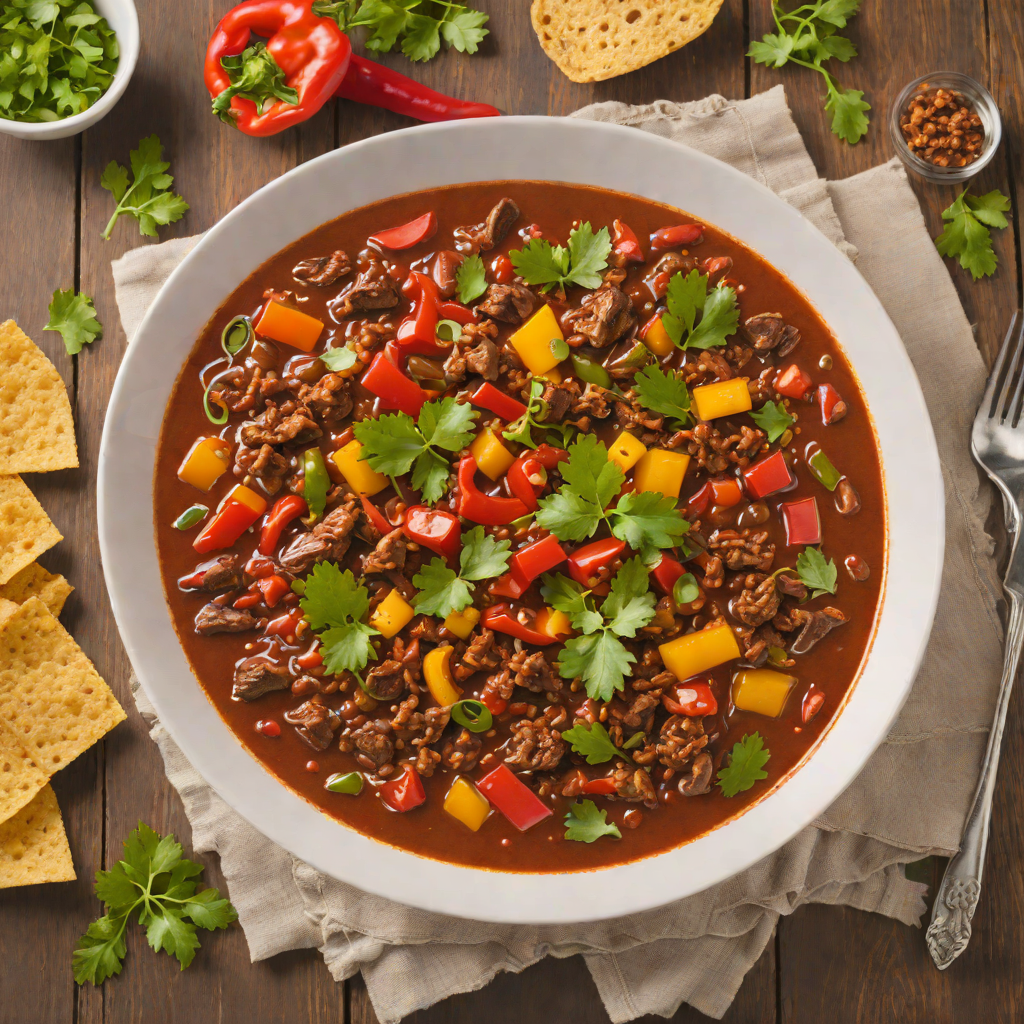 Fort Collins-Inspired Bison Chili with Roasted Peppers