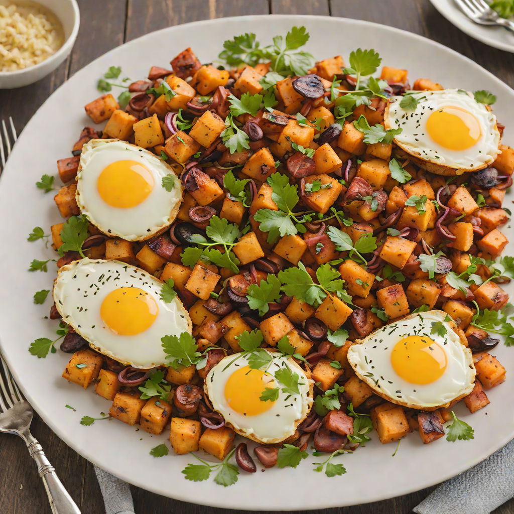 Regional Breakfast Hash with Sweet Potatoes and Chorizo