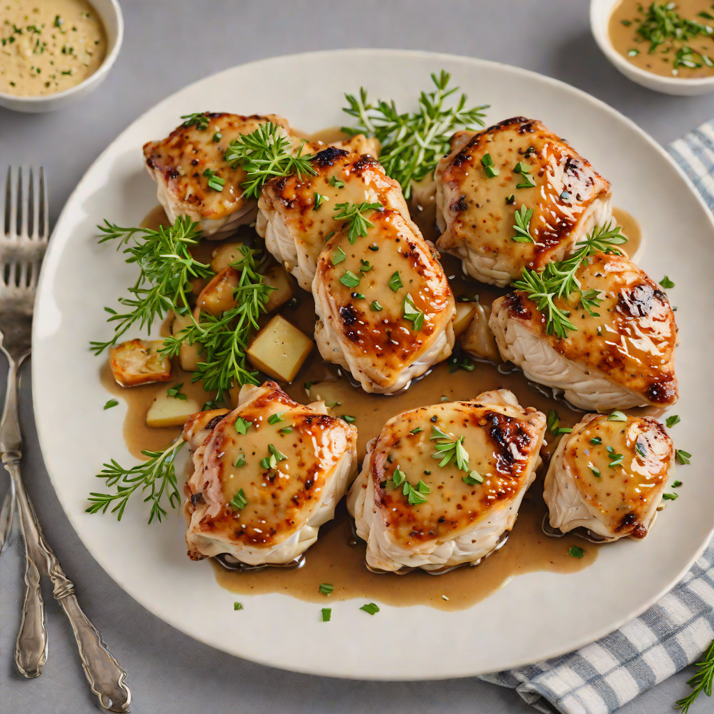 Pan-Seared Chicken Thighs with Garlic and Thyme Sauce