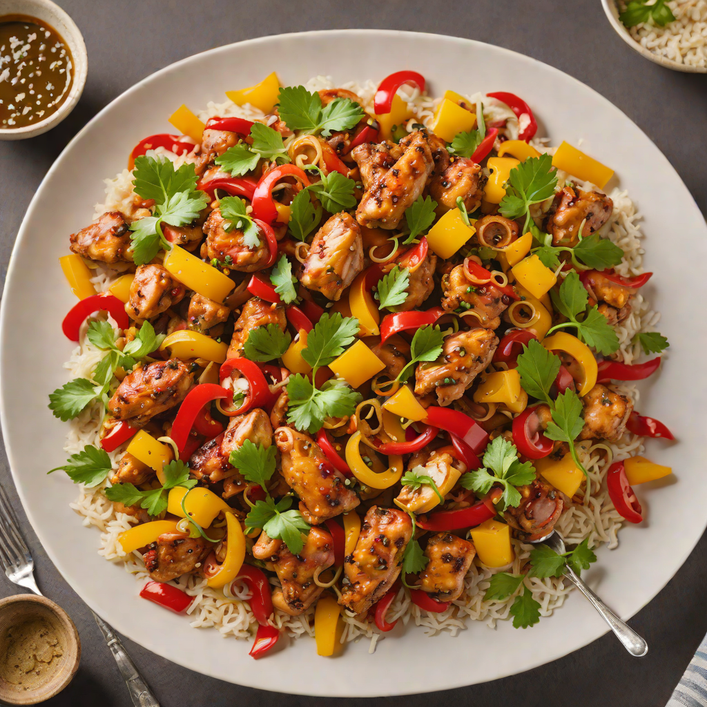 Arcade-Style Spiced Chicken Stir Fry with Bell Peppers