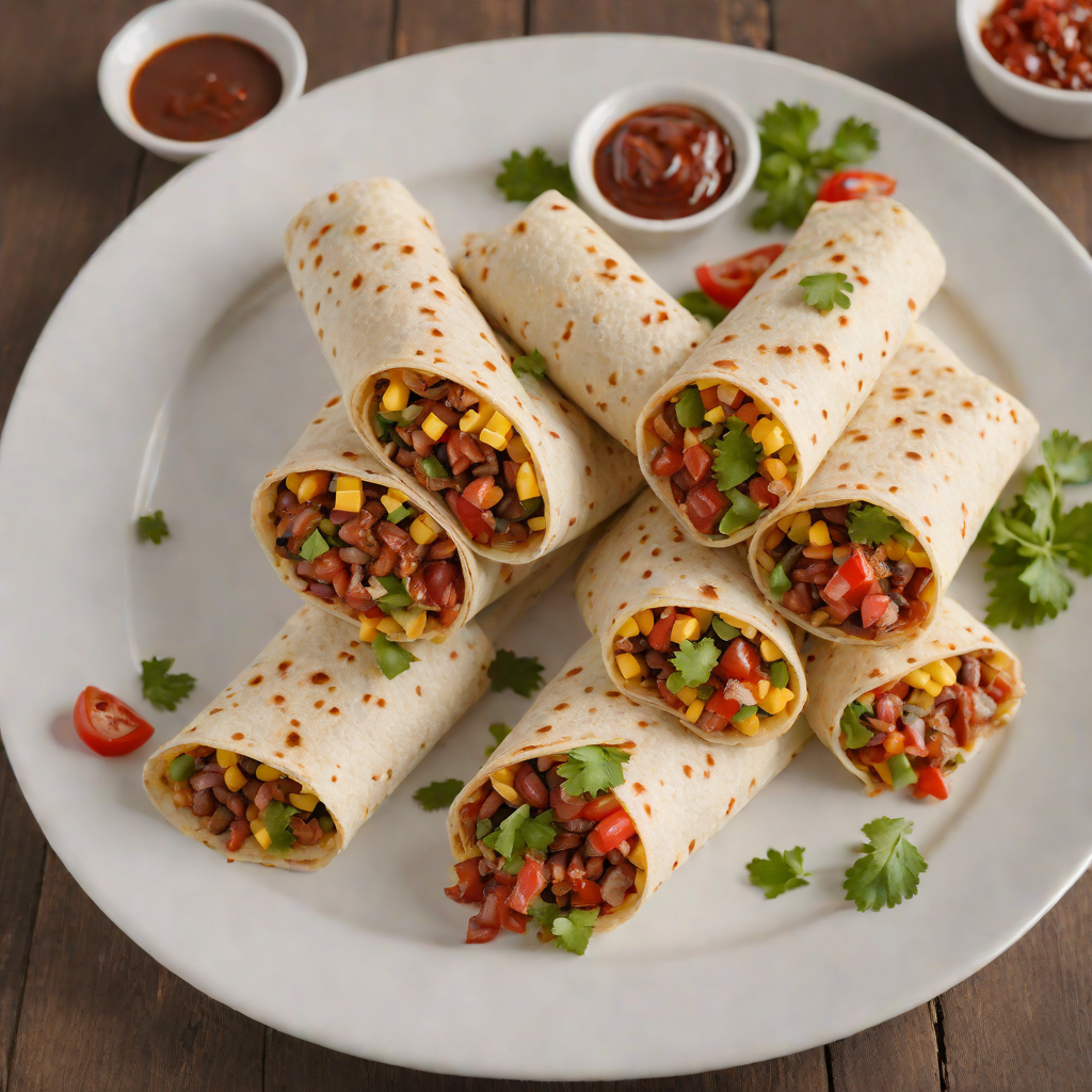 Vegetarian Bean and Cheese Burrito with Roasted Salsa