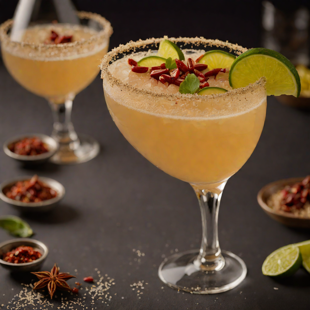 Agave-Spiced Tequila Sour with Smoked Chili Salt Rim