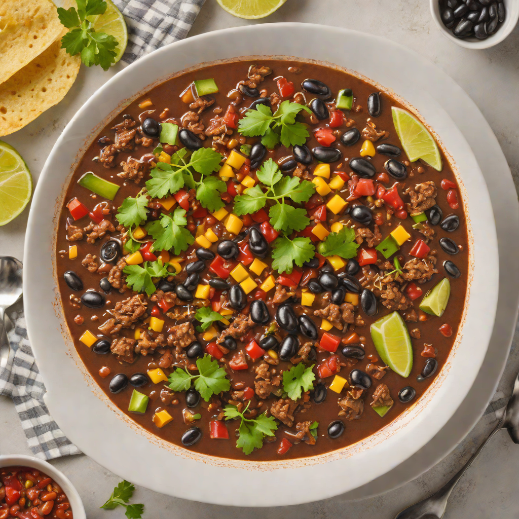Slow-Cooked Beef Chili with Black Beans and Smoked Chipotle
