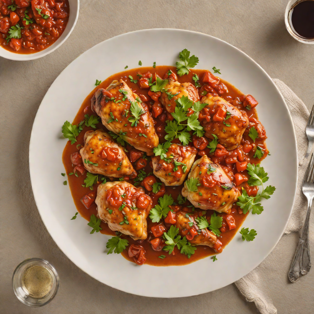 Pan-Seared Berbere Chicken with Spiced Tomato Sauce