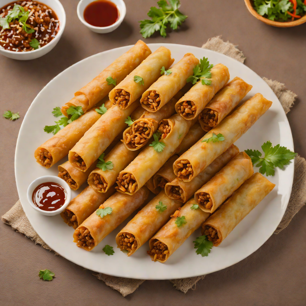 Pan-Fried Lumpia with Ground Pork and Vegetable Filling