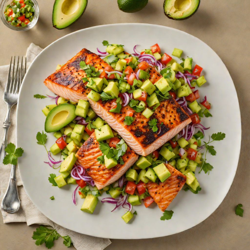 Pan-Roasted Salmon with Zesty Avocado Salsa
