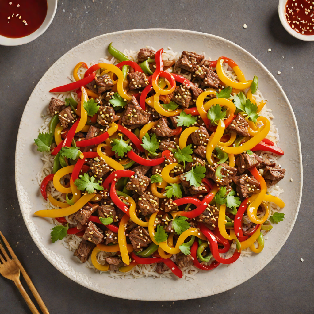 Quick Beef Stir-Fry with Ginger and Bell Peppers