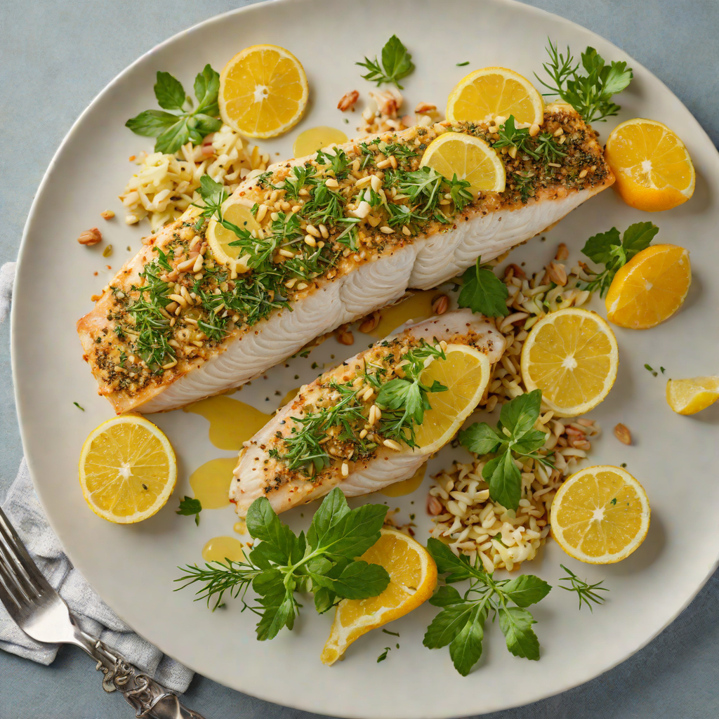 Baked Herb-Crusted Fish with Citrus Butter