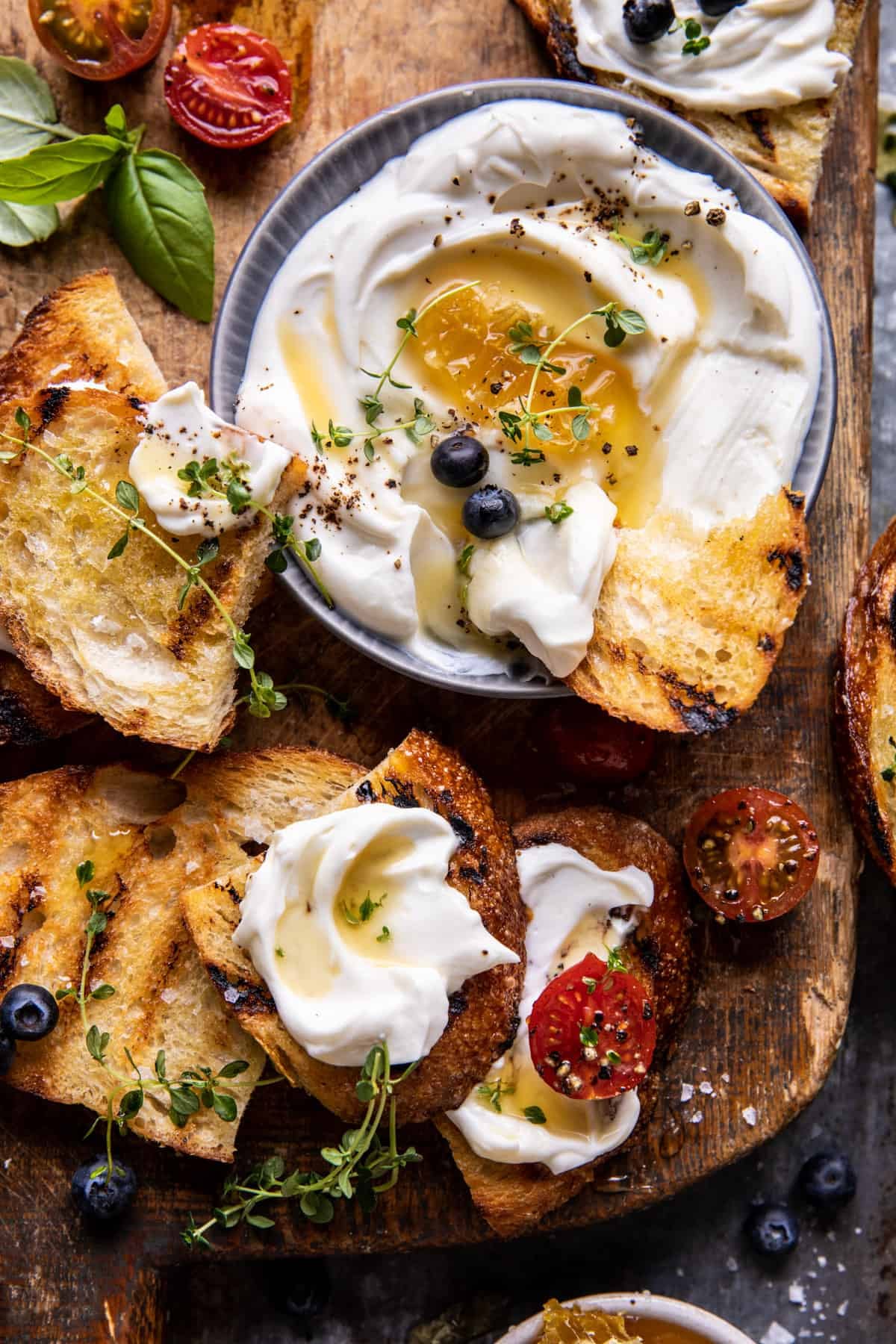 Whipped Ricotta and Artisan Jam Toast with Toasted Almonds