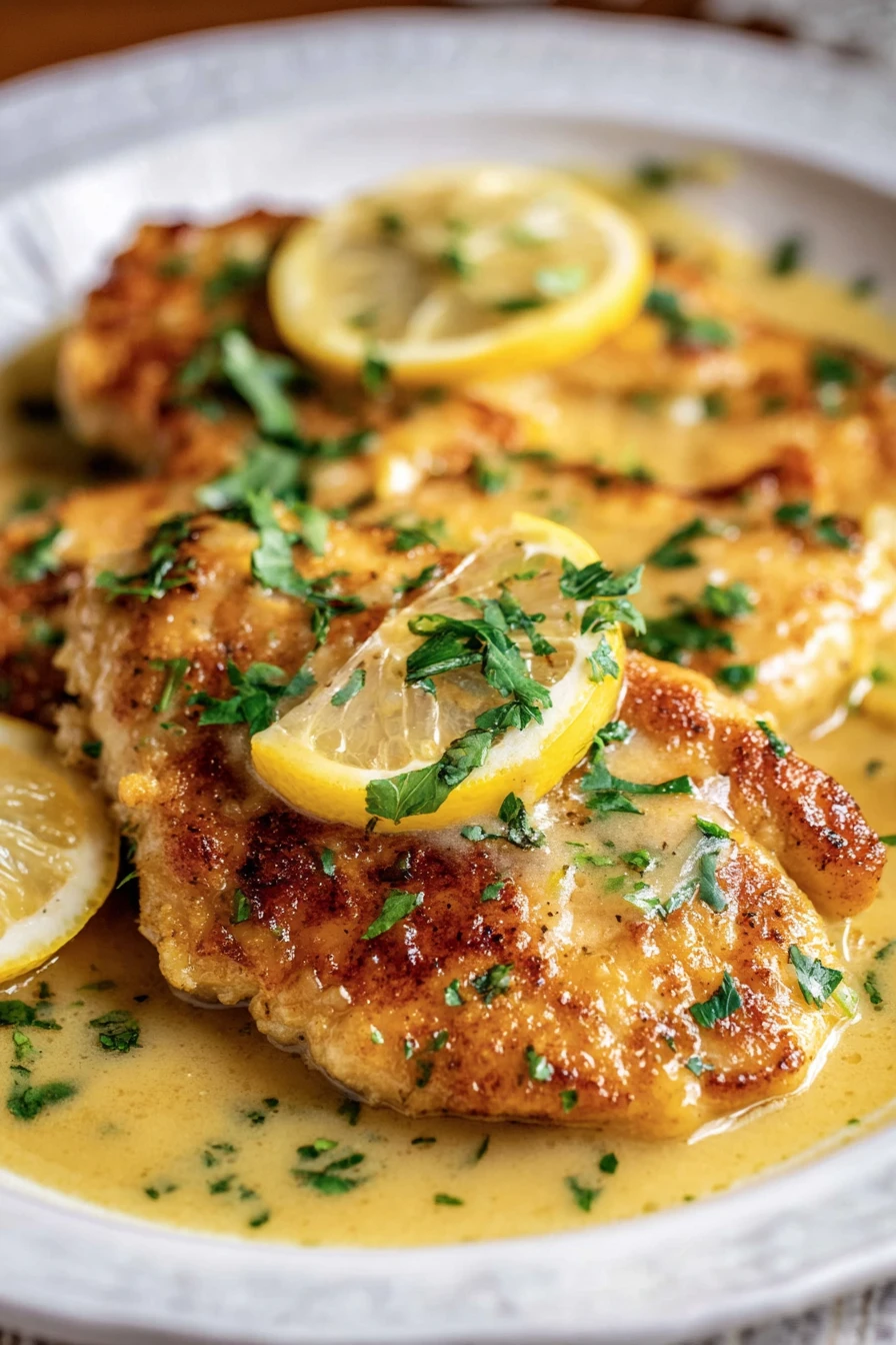 Pan-Seared Chicken Francese with Lemon Butter Sauce