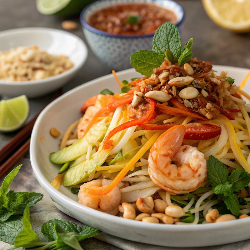 Banana Blossom and Shrimp Salad